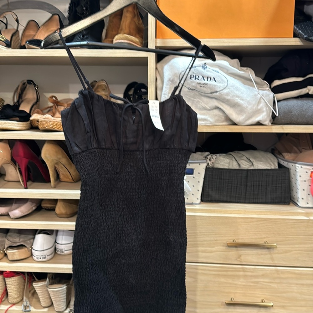 jcrew black midi